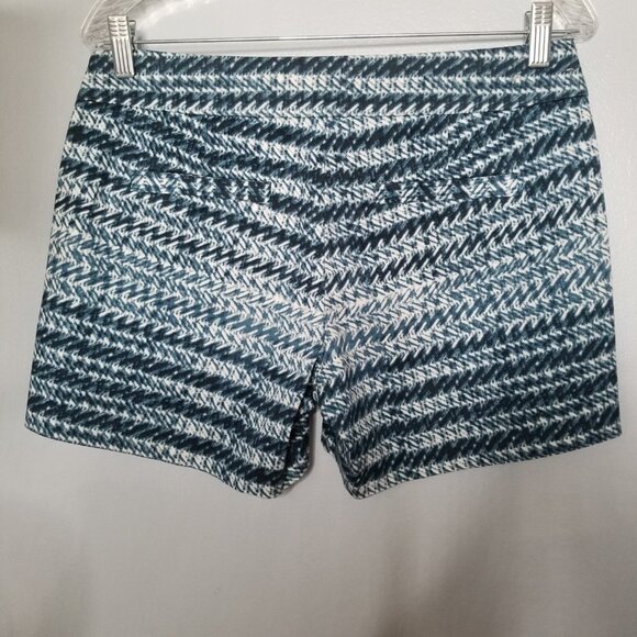 J. Crew Factory Blue & White Chino Crew Stretch Shorts Size 4 - Picture 2 of 5